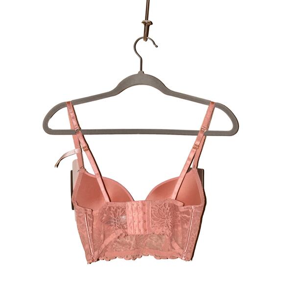 DAISY FUENTES NEW $30 Longline Lace Underwire‎ Bra in Rosette 34B - Picture 2 of 3